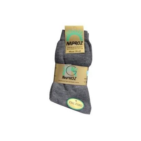 Naproz Thermo sokken grijs maat 43-46 3 paar