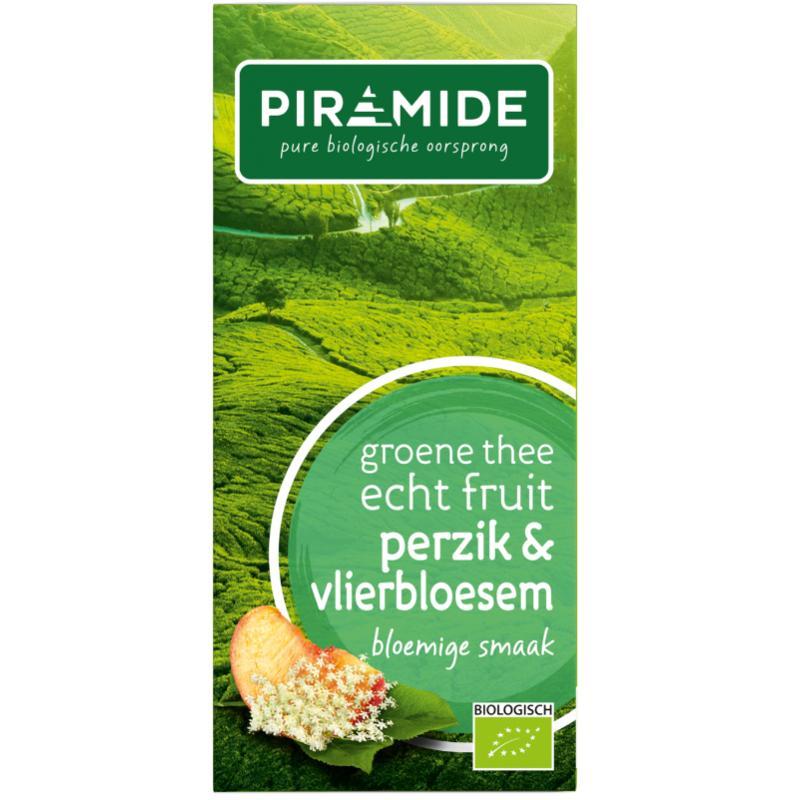 Groene thee perzik vlierbloesem