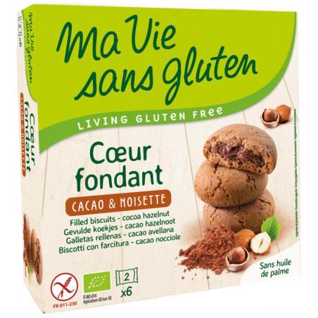 Koekjes met creme choco/hazelnoot glutenvrij 6x2st