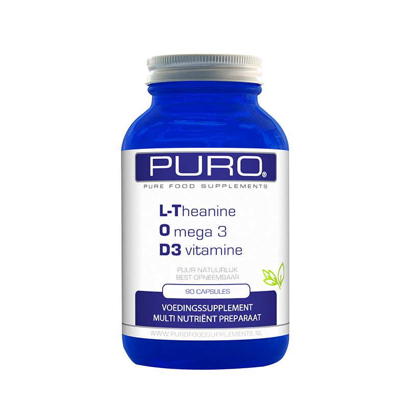 PURO LTOD3  L-Theanine Omega 3 D3 vitamine 90 caps