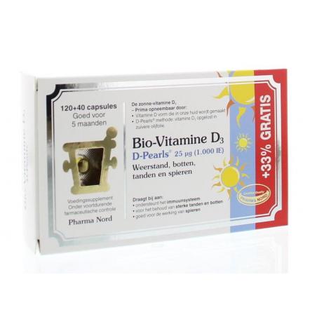 Bio vitamine D3 25mcg 120+40 capsules