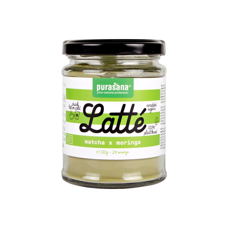matcha moringa latte Purasana