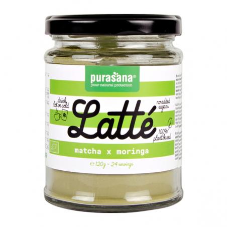 matcha moringa latte Purasana