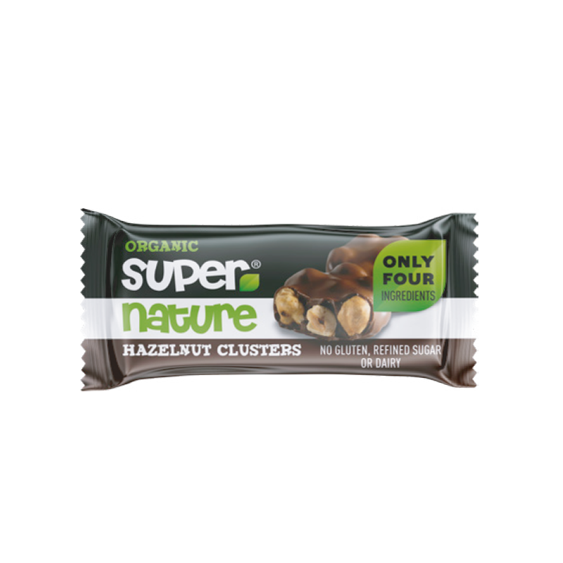 Super Nature Hazelnut Clusters bio 34 gr