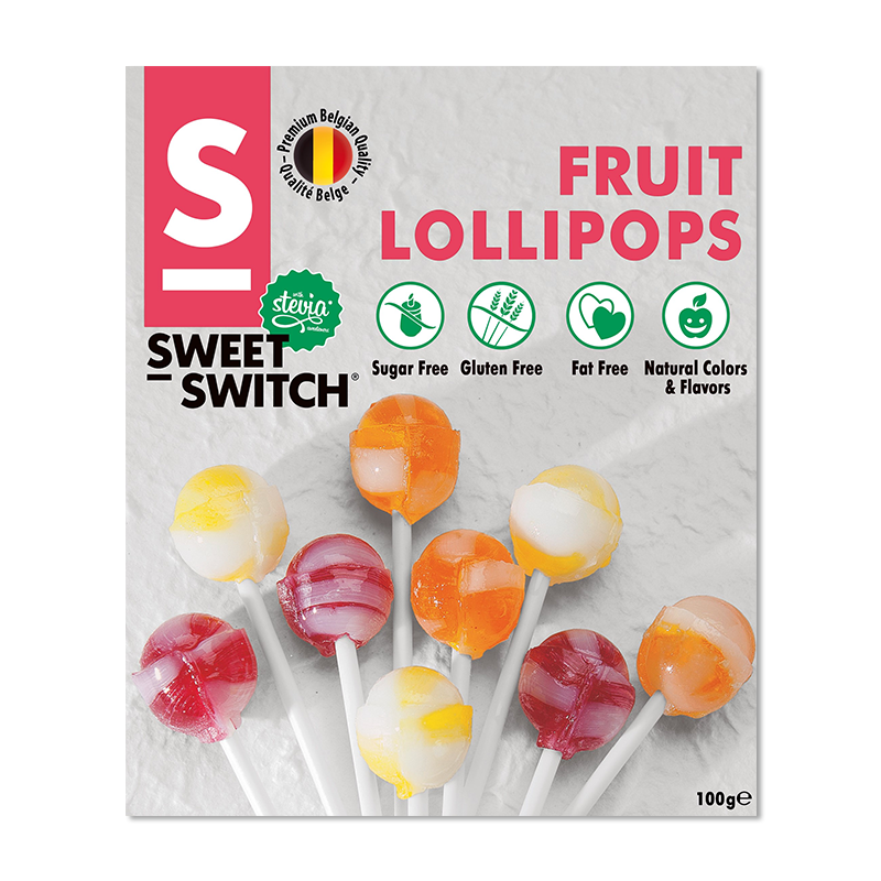 Sweet-switch fruit lollipops