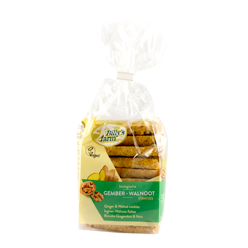 Billy's Farm Biologische Gember Walnootstaafjes