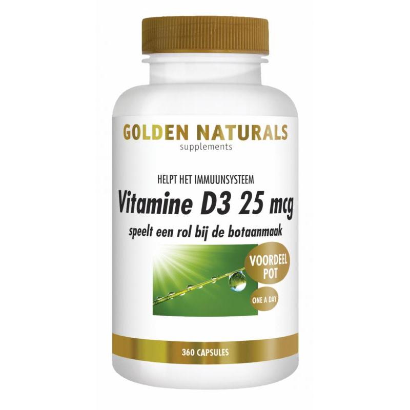 Golden Naturals Vitamine D3 25 mcg  360 softgel capsules