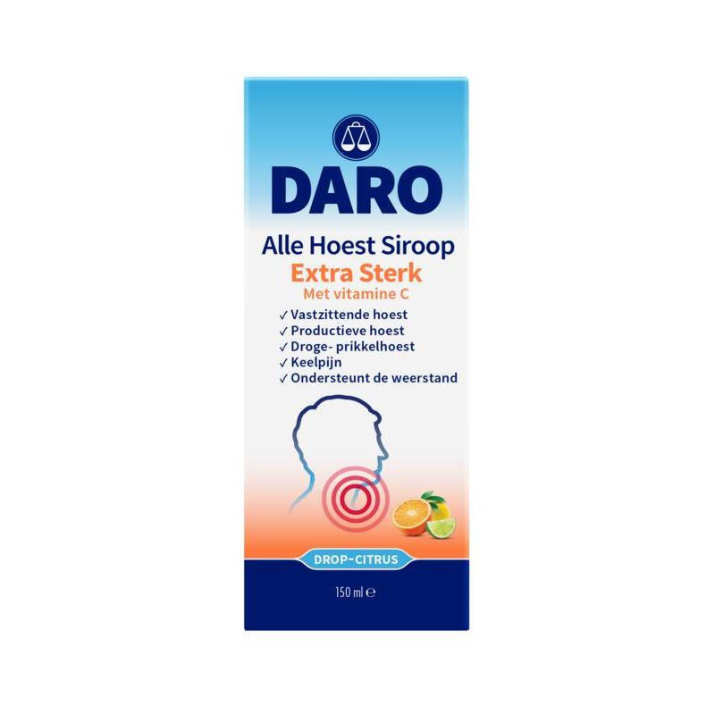 Daro Alle Hoest Siroop extra sterk met vitamine C
