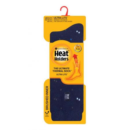 Heat Holders Mens ultra lite socks micro navy 6-11