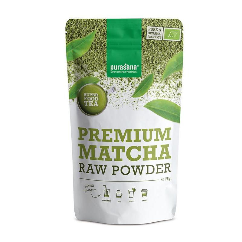 Purasana Matcha Premium Raw Powder Bio+Vegan 75 gram