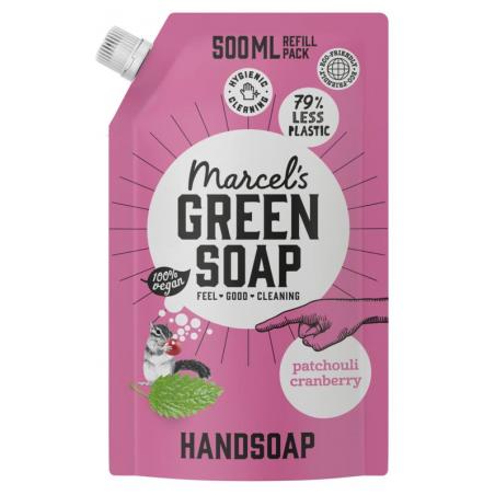 Marcel’s Green Soap Handzeep Patchouli & Cranberry Navulling 500ml vegan