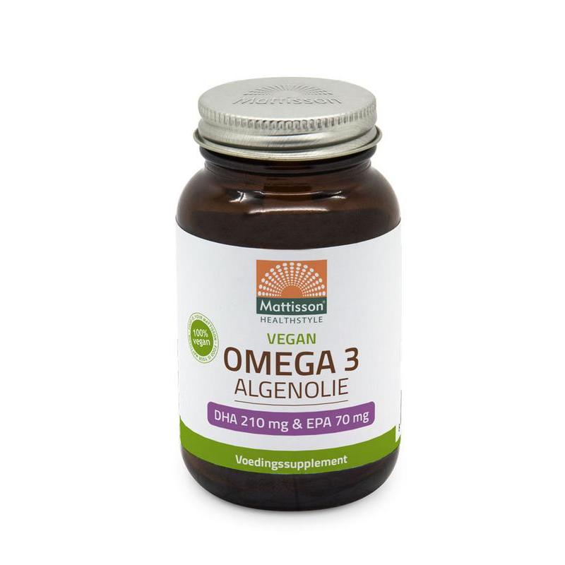 Mattisson Vegan omega-3 algenolie DHA 210 mg EPA 70 mg