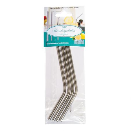 Eco Conseils Rietje RVS Gebogen 4st