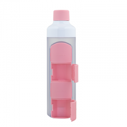 YOS Waterfles en Pillendoos 7-vaks - Roze