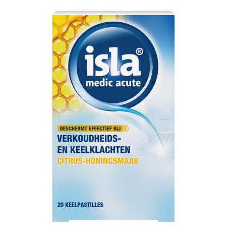 Isla Medic acute citrus honing keelpastilles
