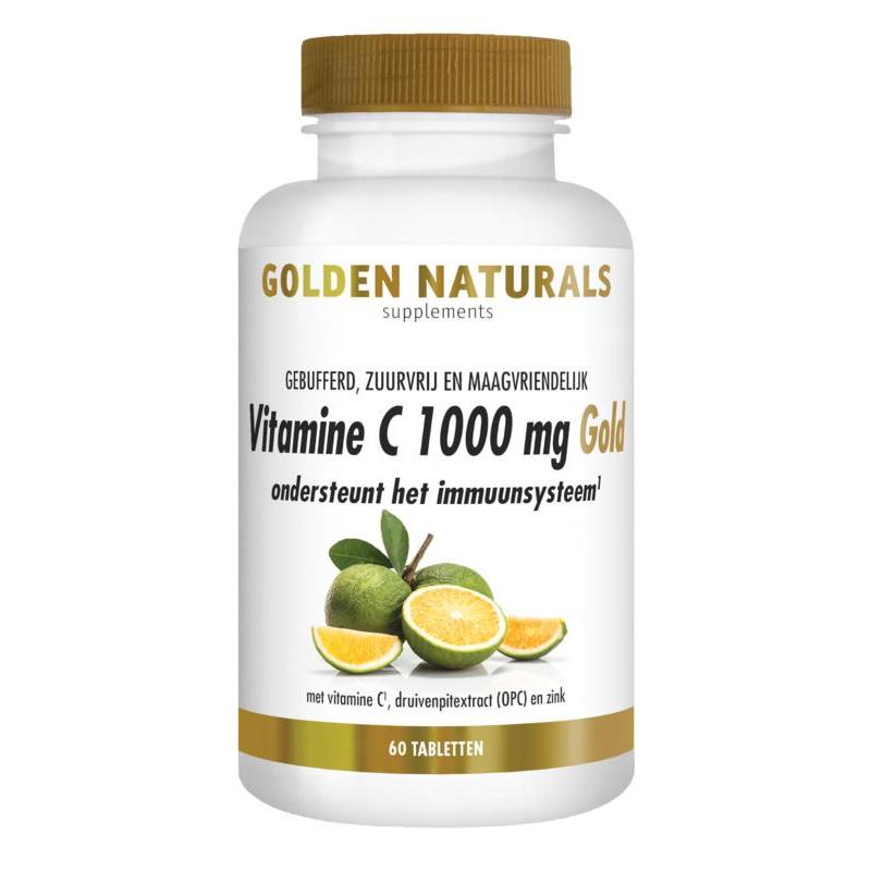 Golden Naturals Vitamine C 1000 mg Gold 60 veganistische tabletten