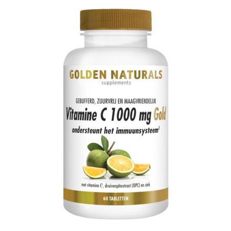 Golden Naturals Vitamine C 1000 mg Gold 60 veganistische tabletten