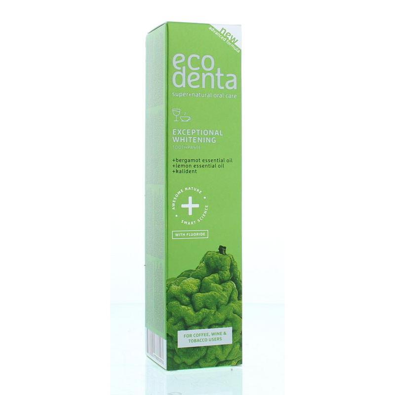 Ecodenta Tandpasta whitening bergamot citroen kalident