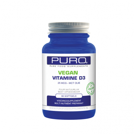 Puro Vegan Vitamine D3 Astaxanthine 3 mg 60 softgels